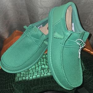 Hey Dude Wally Funk Mono Men's Slip-On Casual Shoes in Green